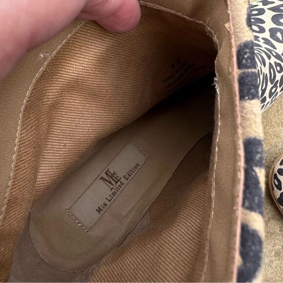 Mia Limited Edition Leopard Print Ankle Booties with Chunky Heel 8.5 - Picture 13 of 13